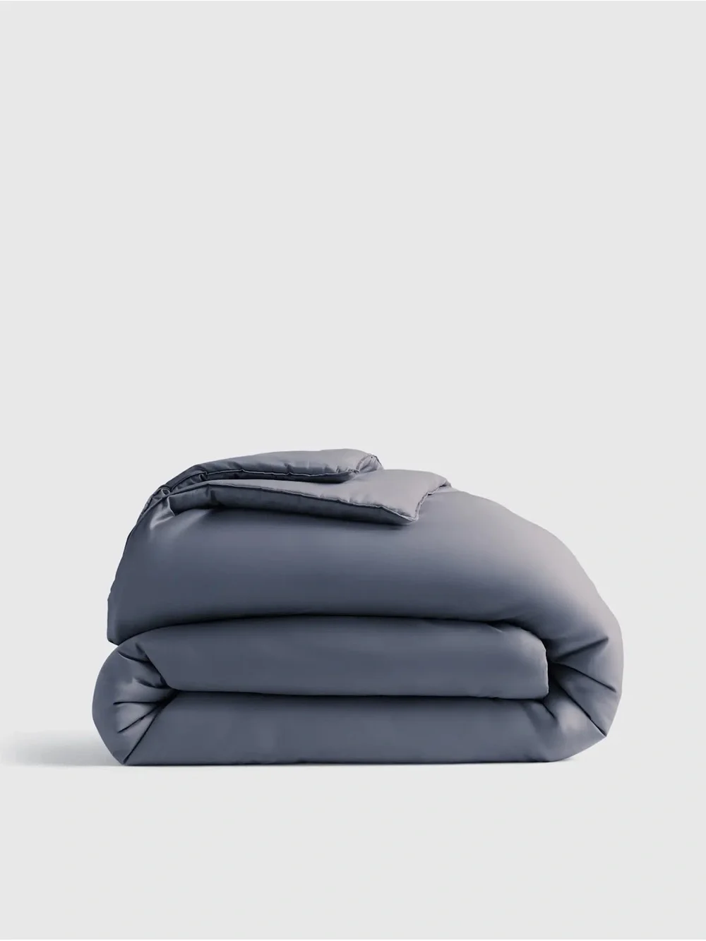 Quince Organic Cotton Sateen Comforter NWT Mineral Blue King/Cali King $435